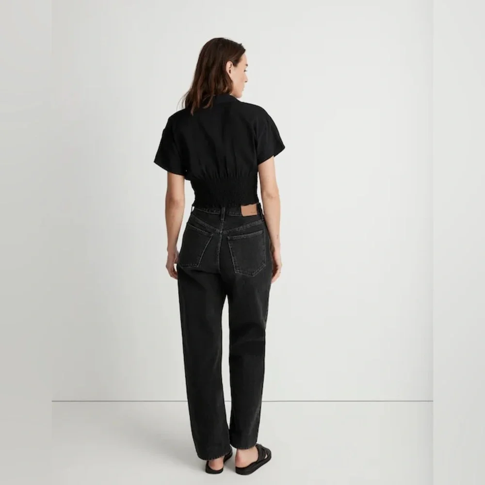 Madewell Drapey Banded-Bottom Button-Down Top - Picture 7 of 9